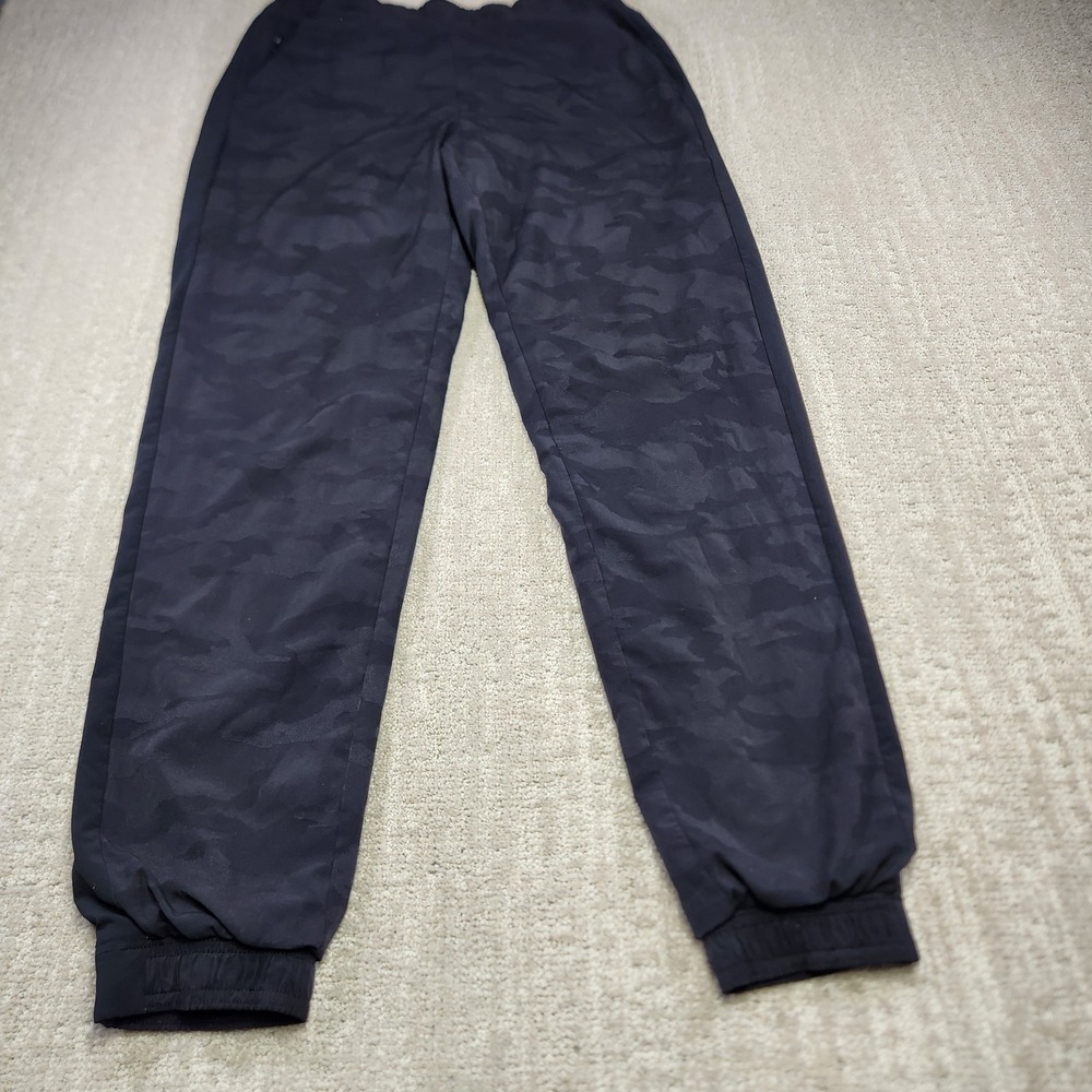 ATHLETA Pants Women 10 Tall Brooklyn Lined Camo Jogger Black Athleisure Stretch